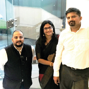(L-R) Vishal Khutel & Sindu Aven, Co-Founders,Pradeep Pillai, CEO & Co-Founder